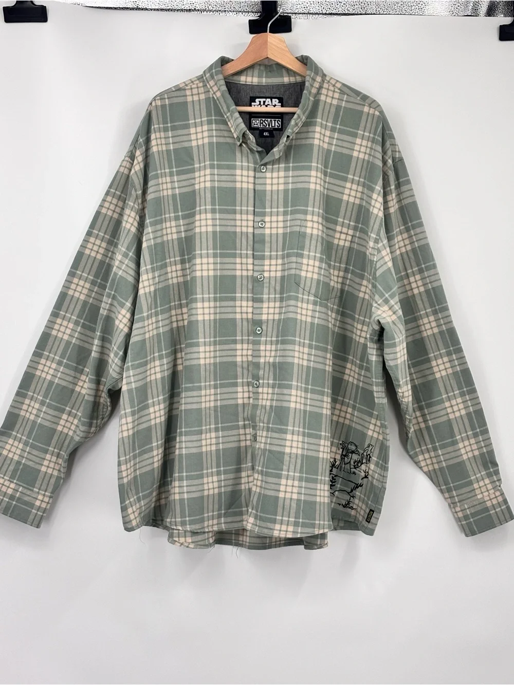 RSVLTS x Star Wars Dagobah Master Long Sleeve Button Shirt 4XL Men's Disney - Picture 1 of 7